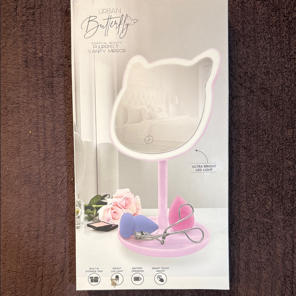 Pink Cat Vanity Mirror